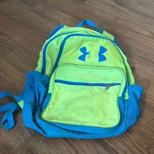 Under Armour Neon Green and Blue Backpack